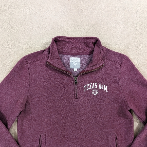 Texas A&M University Sweatshirt Women's Small Burgundy White Pullover Aggies - Picture 1 of 5